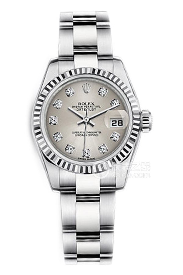 Rolex LADY-DATEJUST 179174Silver Dialwith Diamonds