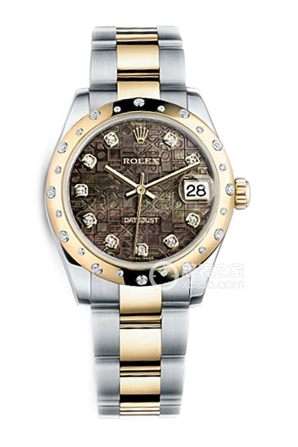 Rolex LADY-DATEJUST 178343-72163 J Black Mother of Pearl Commemorative Dial with Diamonds