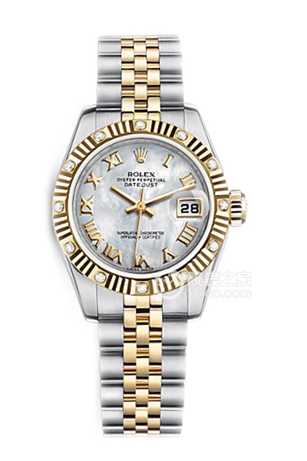 Rolex LADY-DATEJUST 179313 White Mother of Pearl Roman Dial
