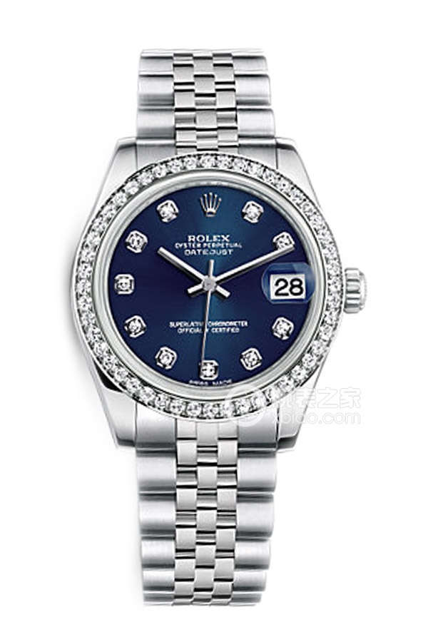 Rolex DATEJUST 178384-NG-63160 Blue with Diamonds