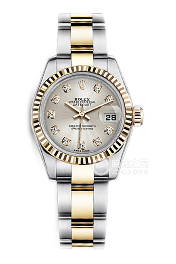 Rolex LADY-DATEJUST 179173 Gray Dial with Diamonds