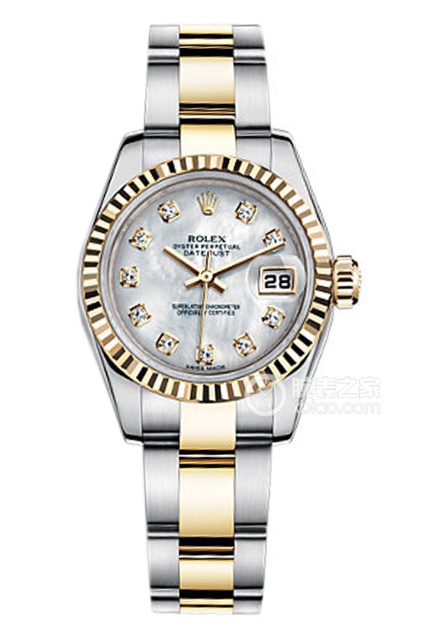 Rolex LADY-DATEJUST 179173 White Mother of Pearl with Diamonds