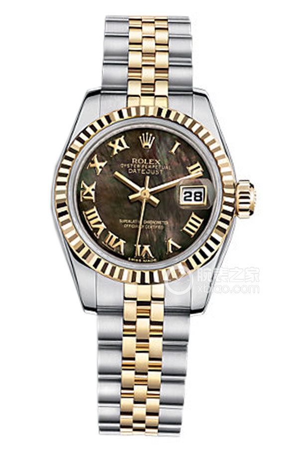 Rolex LADY-DATEJUST 179173 Black Mother of Pearl