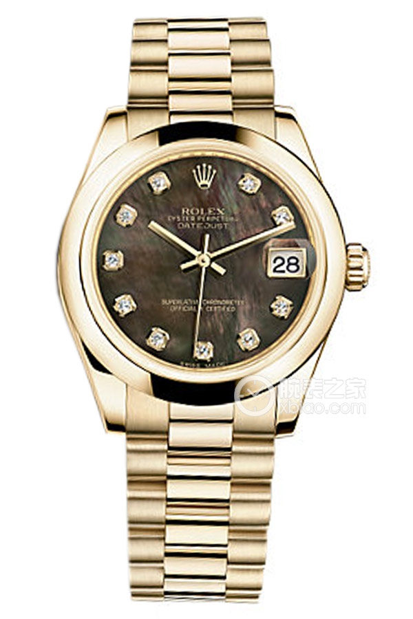 Rolex LADY-DATEJUST 178248 Black Mother of Pearl with Diamonds