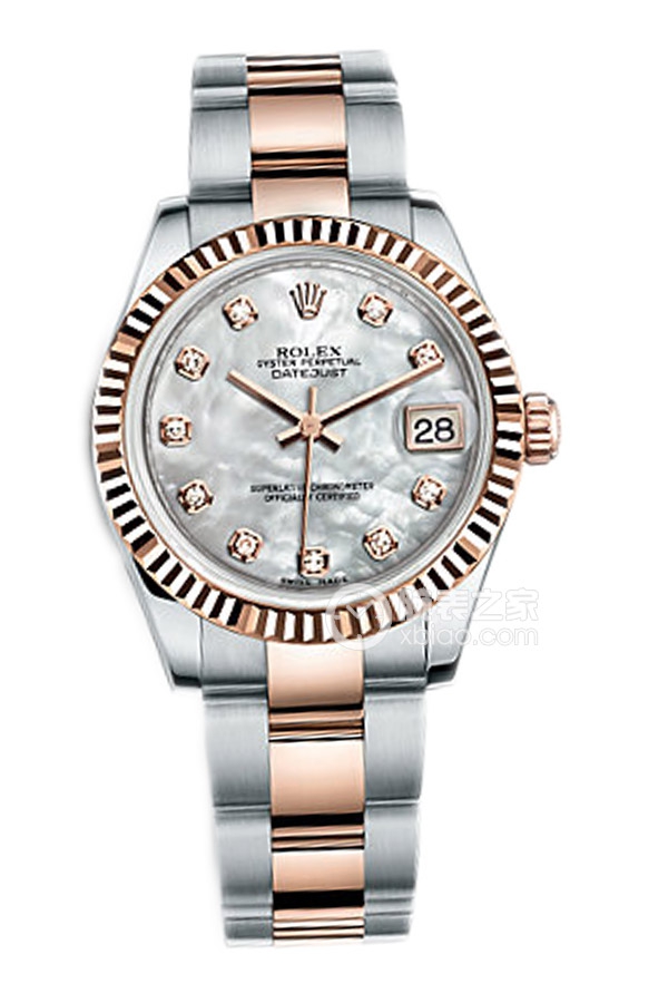 Rolex LADY-DATEJUST 178271 Mother of Pearl with Diamonds and Oyster Bracelet