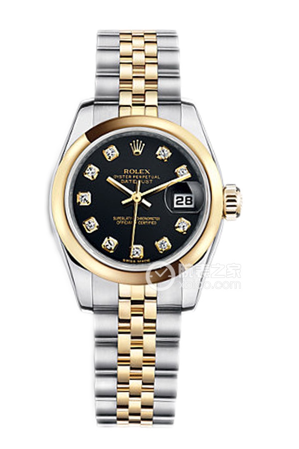 Rolex LADY-DATEJUST 179163 Black Diamond Dial