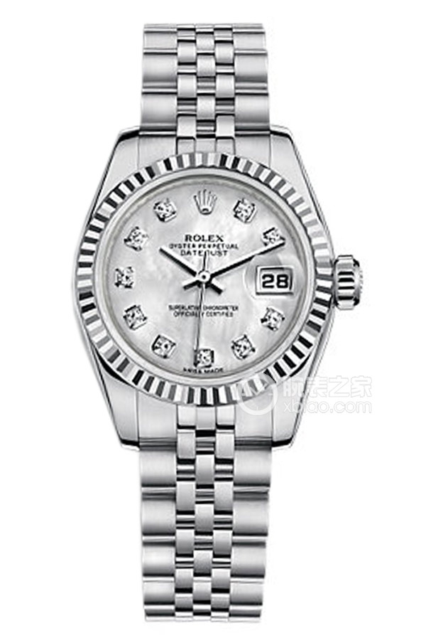Rolex LADY-DATEJUST 179174(White Mother of Pearl with Diamonds)