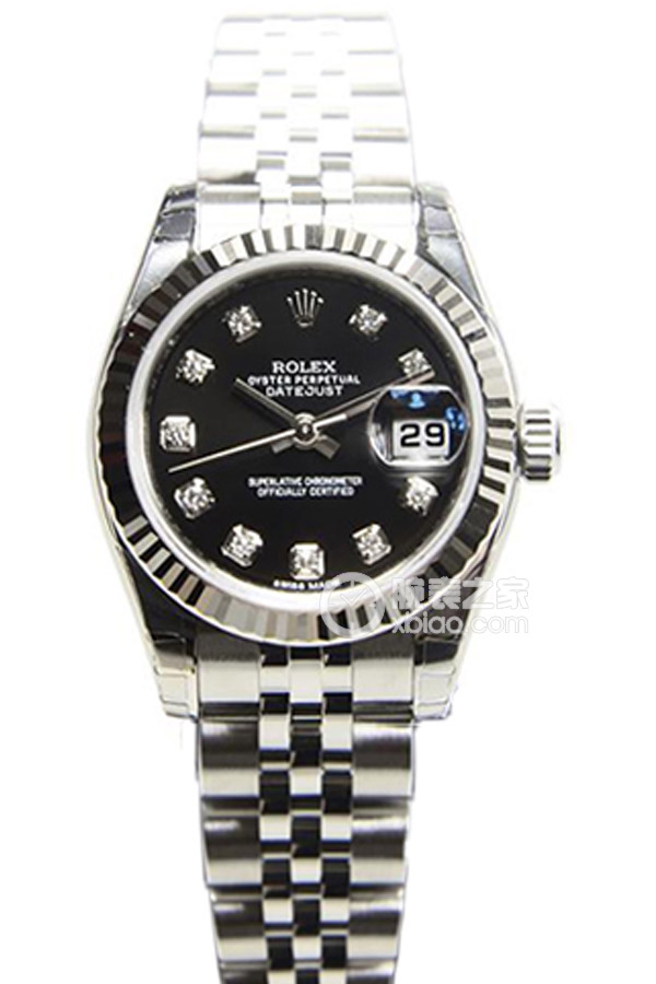 Rolex LADY-DATEJUST 179174Black Dialwith Diamonds