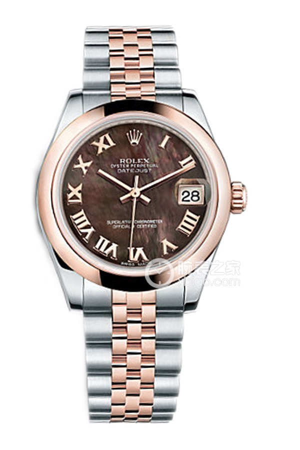 Rolex LADY-DATEJUST 178241-0047 Black Mother of Pearl Roman Dial
