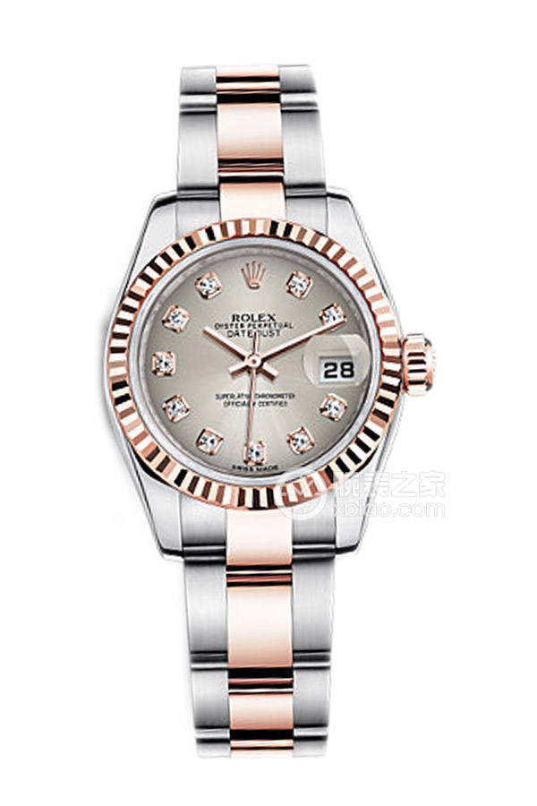 Rolex LADY-DATEJUST 179171 Silver Dial with Diamonds and Oyster Bracelet