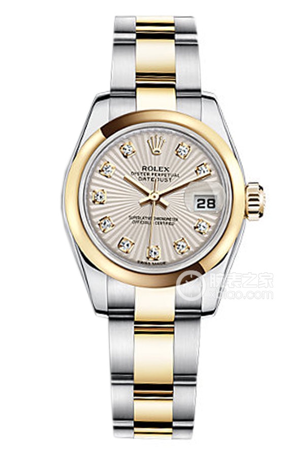 Rolex LADY-DATEJUST 179163 Sunburst Pattern with Diamonds and Oyster Bracelet