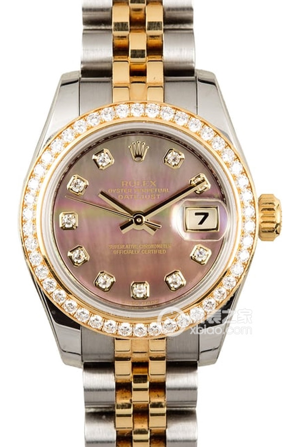 Rolex LADY-DATEJUST 179383(Black Mother of Pearl with Diamonds)