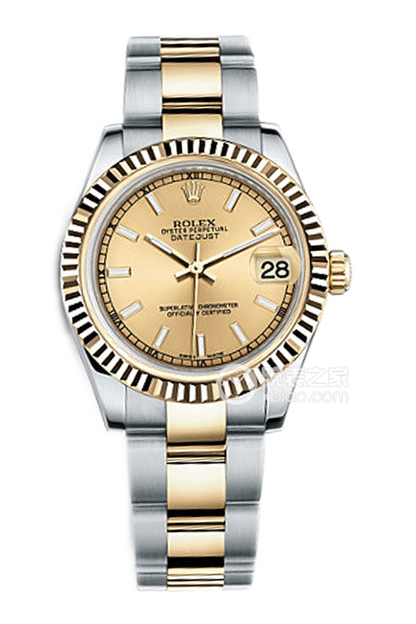 Rolex LADY-DATEJUST 178273 Gold Dial with Oyster Bracelet