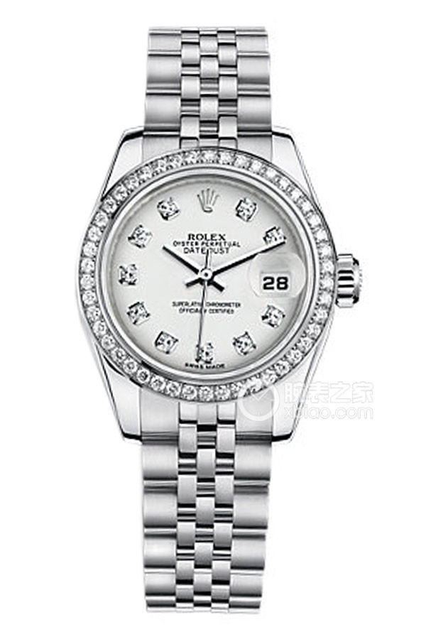 Rolex LADY-DATEJUST 179384 White Dial with Diamonds