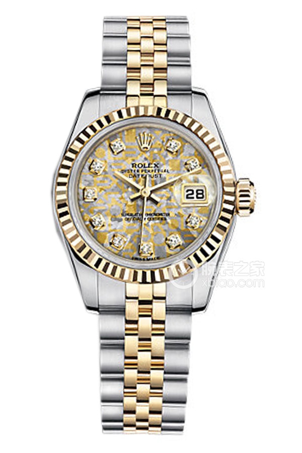 Rolex LADY-DATEJUST 179173 Yellow Golden Crystal with Diamonds
