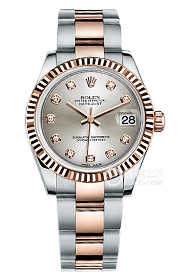 Rolex LADY-DATEJUST 178271 Silver Dial with Diamonds and Oyster Bracelet