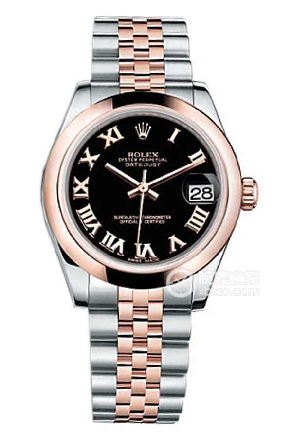 Rolex LADY-DATEJUST 178241 Roman Numerals Black Dial