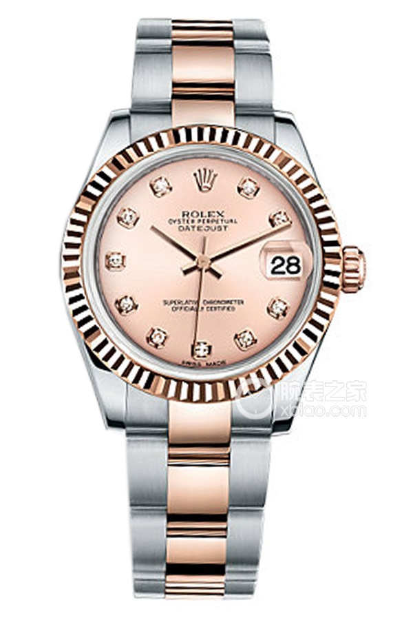 Rolex LADY-DATEJUST 178271 Pink Dial with Diamonds