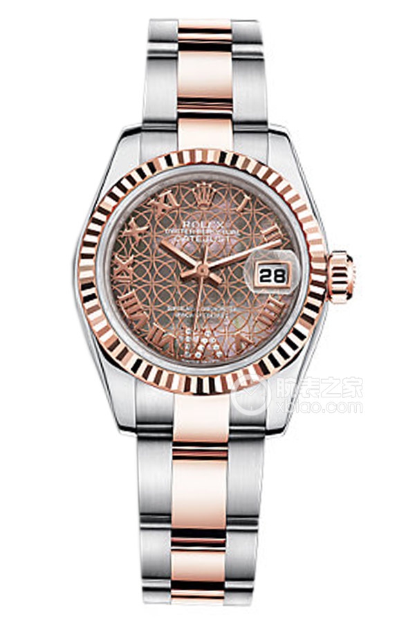 Rolex LADY-DATEJUST 179171 Black Mother of Pearl Lotus Dial with Oyster Bracelet