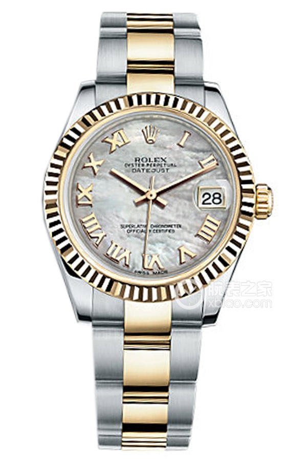 Rolex LADY-DATEJUST 178273 White Mother of Pearl Roman Dial with Oyster Bracelet