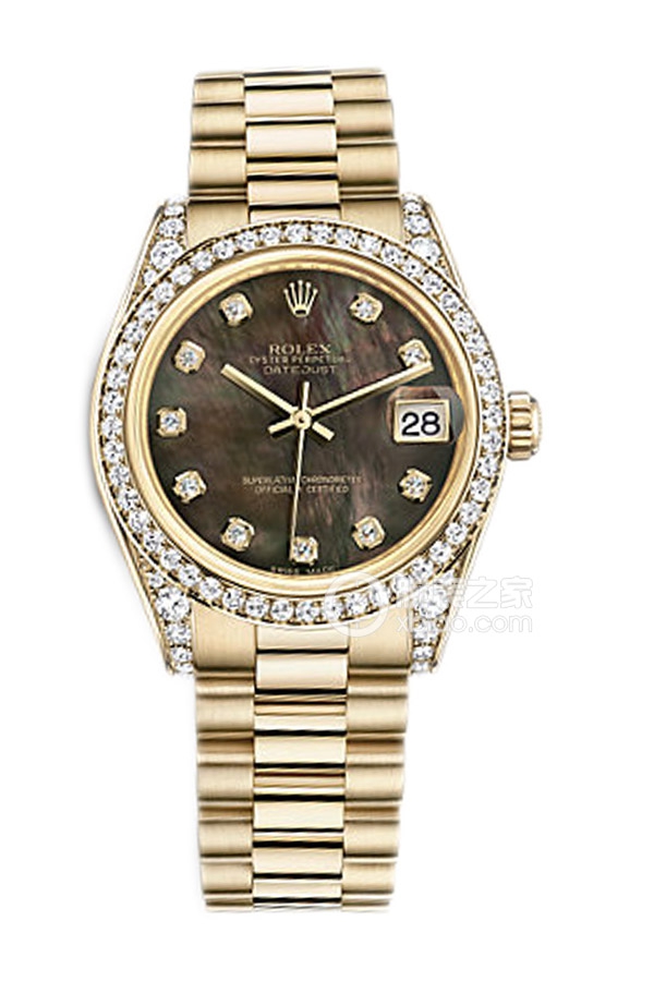 Rolex LADY-DATEJUST 178158 Black Mother of Pearl Dial with Diamonds
