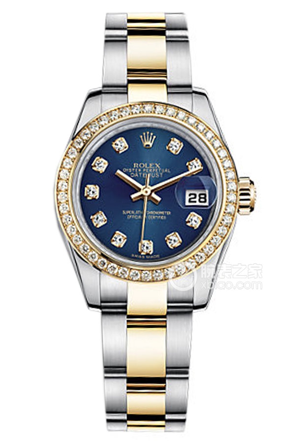 Rolex LADY-DATEJUST 179383 Diamond Indice Blue Dial