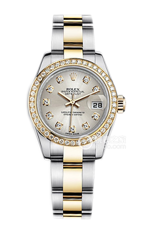 Rolex LADY-DATEJUST 179383 Silver Dial with Diamonds