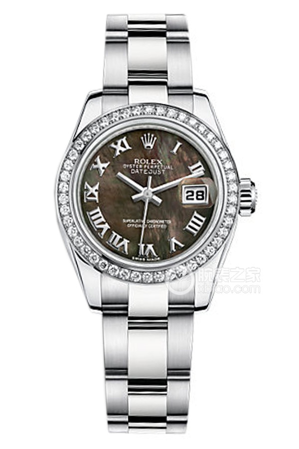 Rolex LADY-DATEJUST 179384 Black Mother of Pearl