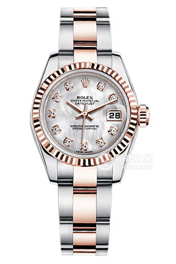 Rolex LADY-DATEJUST 179171-72131 NG White Mother of Pearl Dial with Diamonds
