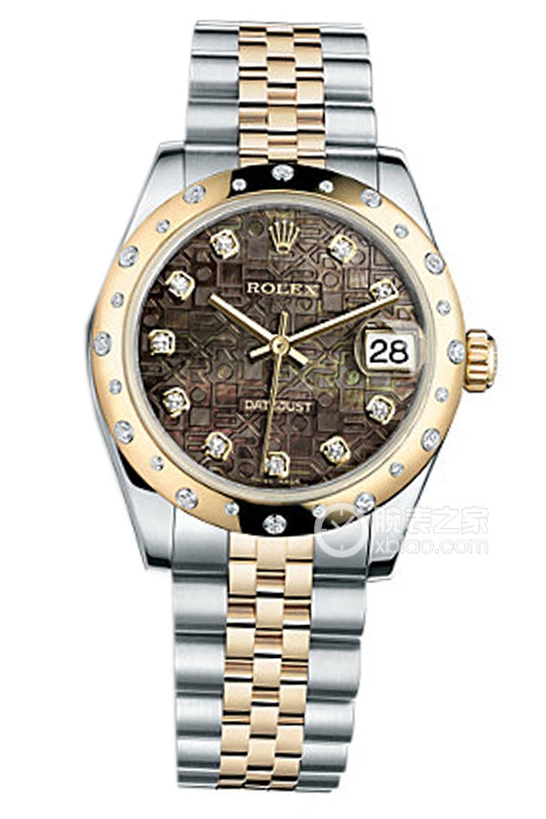 Rolex LADY-DATEJUST 178343 Black Mother of Pearl Commemorative Dial with Diamonds