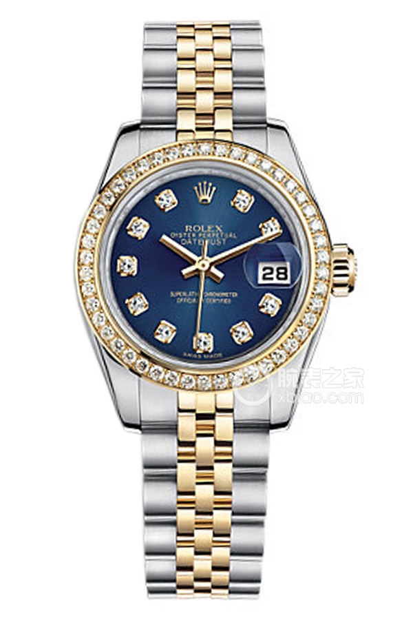 Rolex LADY-DATEJUST 179383 Diamond Indexes Blue Dial