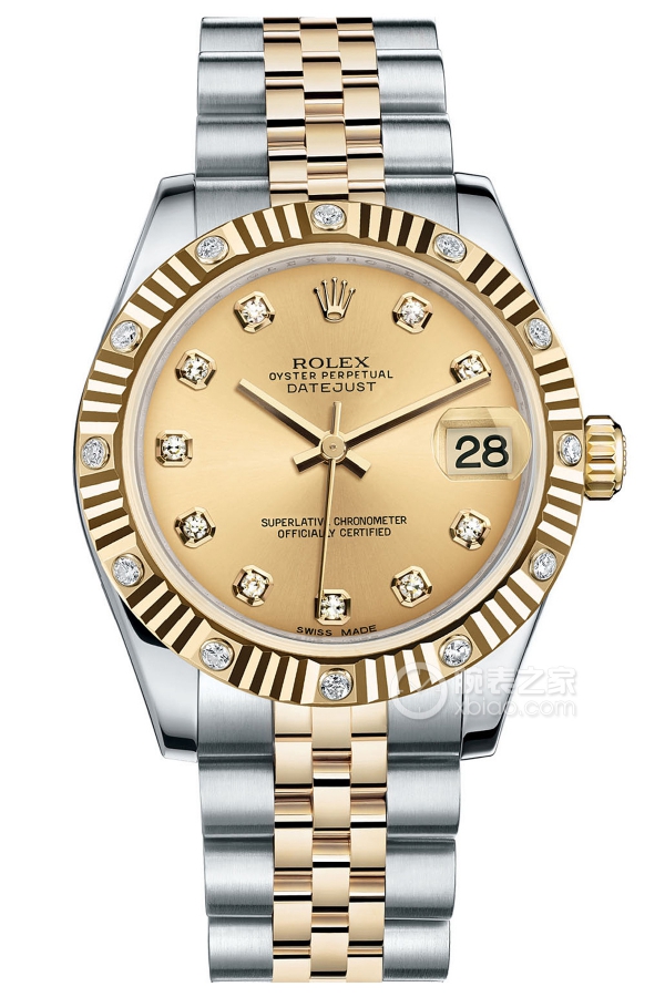 Rolex LADY-DATEJUST 178313 Champagne Dial with Diamonds