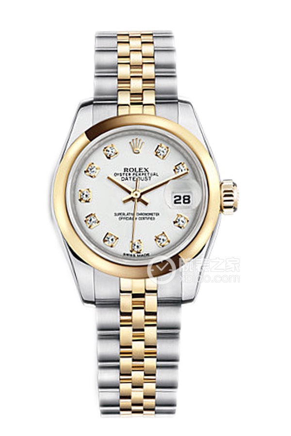 Rolex LADY-DATEJUST 179163 White Dial with Diamonds