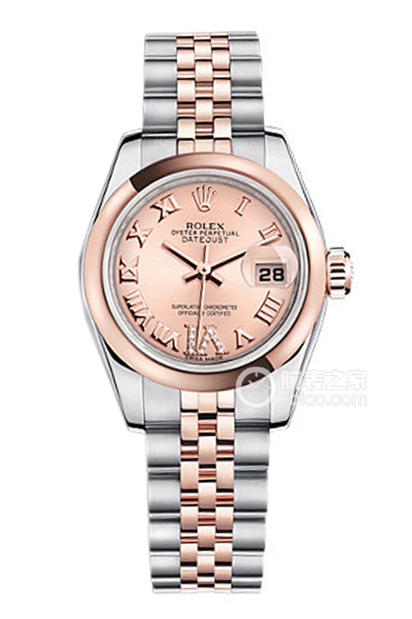 Rolex LADY-DATEJUST 179161 Pink Dial VI with Diamonds