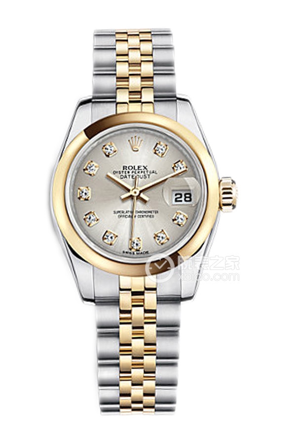 Rolex LADY-DATEJUST 179163 Silver Dial with Diamonds