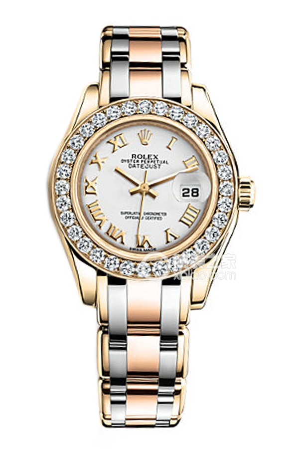 Rolex PEARLMASTER 80298 White Roman Dial