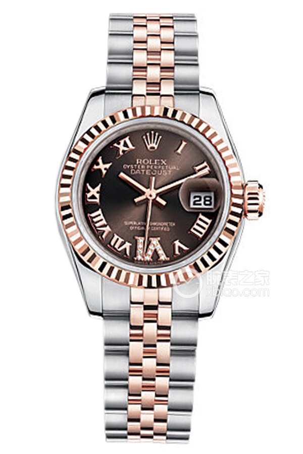 Rolex LADY-DATEJUST 179171-72131 Chocolate Dial VI with Diamonds