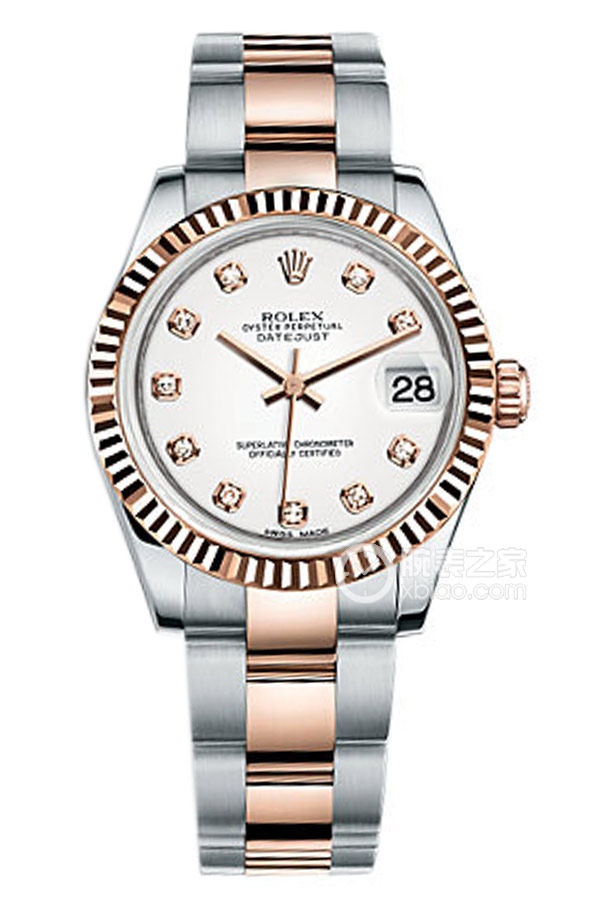 Rolex LADY-DATEJUST 178271 White Diamond Dial with Oyster Bracelet