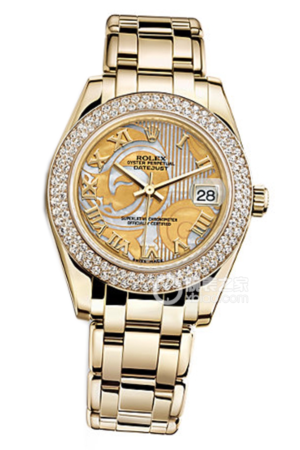 Rolex PEARLMASTER 81338 Enamel Mother of Pearl Iridescent Dial