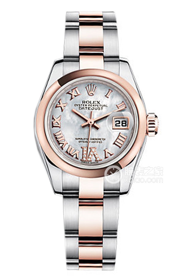Rolex LADY-DATEJUST 179161 Roman Numerals White Mother of Pearl Dial VI with Diamonds
