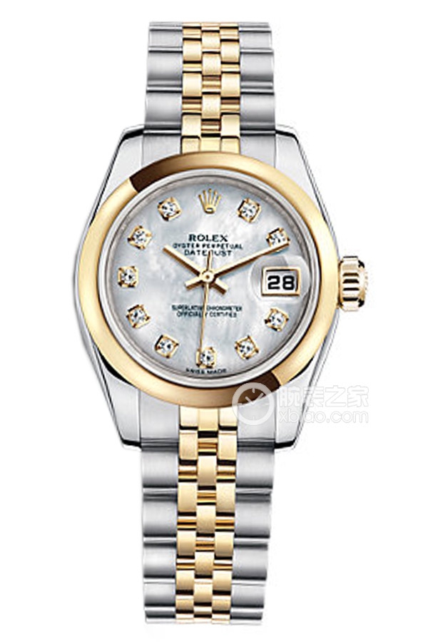 Rolex LADY-DATEJUST 179163 White Mother of Pearl with Diamonds