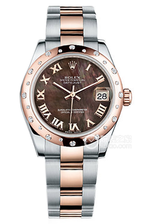 Rolex LADY-DATEJUST 178341 Black Mother of Pearl Roman Dial with Oyster Bracelet