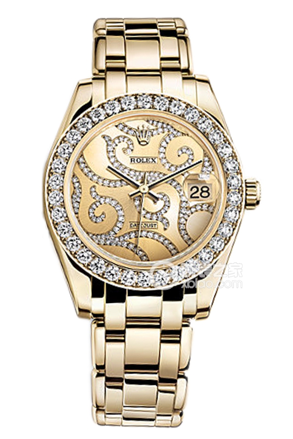 Rolex PEARLMASTER 81298 Champagne Dial with Diamonds