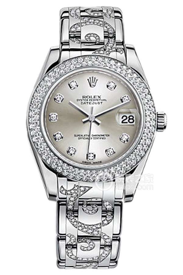 Rolex PEARLMASTER 81339 Silver Dial with Diamonds