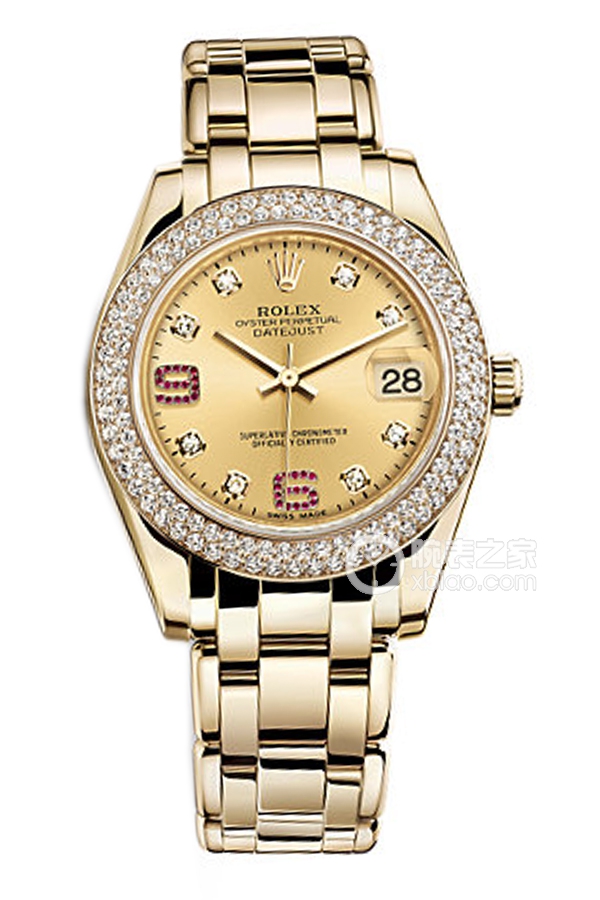 Rolex PEARLMASTER 81338 Champagne Dial with Diamonds