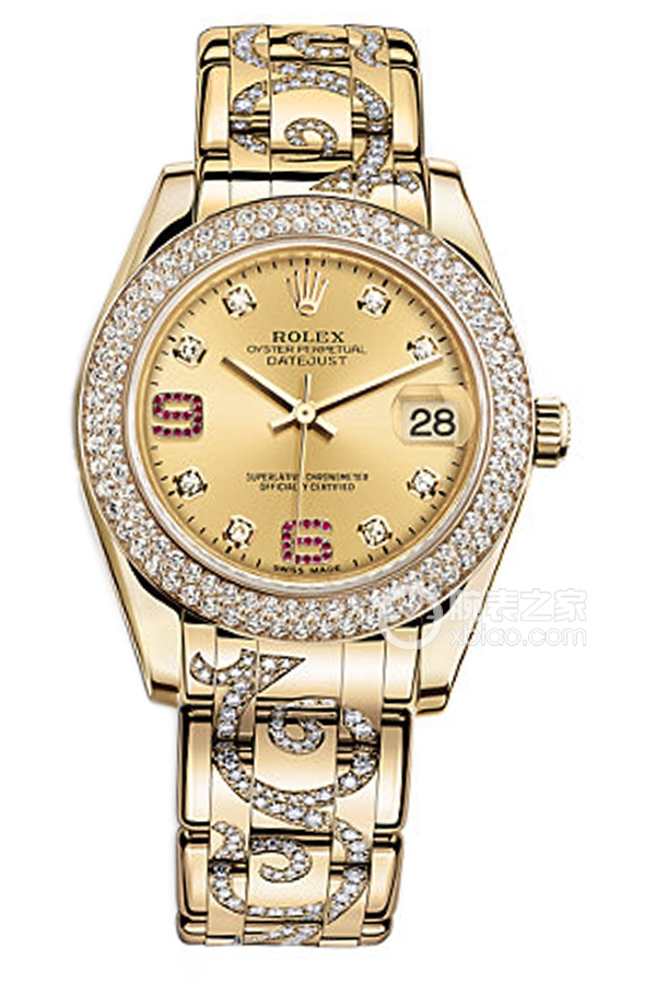 Rolex PEARLMASTER 81338(Champagne Dial with Diamonds)