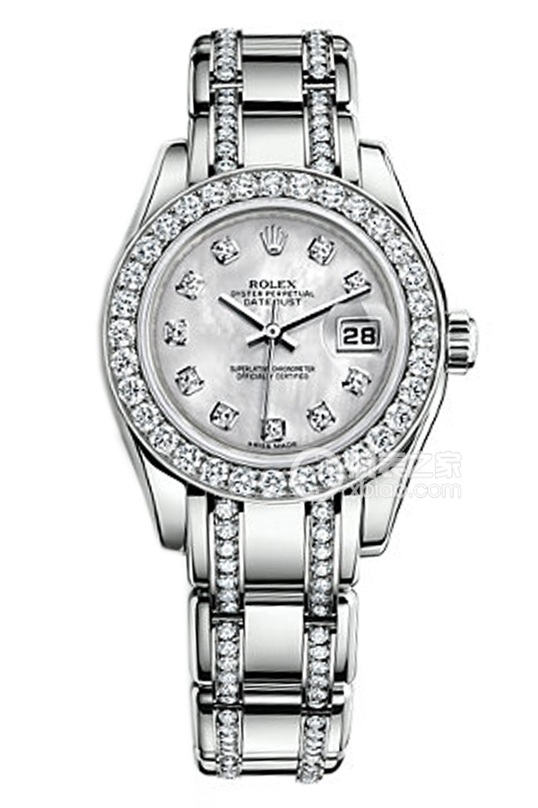 Rolex PEARLMASTER 80299 White Mother of Pearl Dial