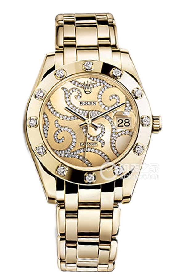 Rolex PEARLMASTER 81318 Champagne Dial with Diamonds