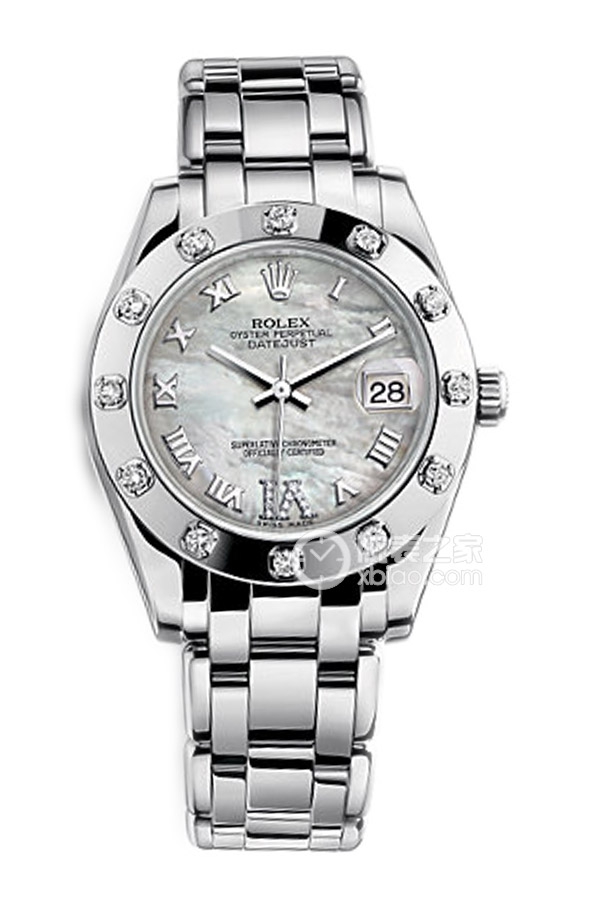 Rolex PEARLMASTER 81319 White Mother of Pearl VI Dial with Diamonds