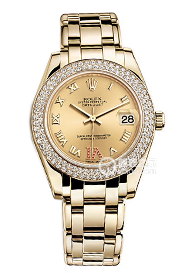 Rolex PEARLMASTER 81338 (Champagne Dial with Diamonds)